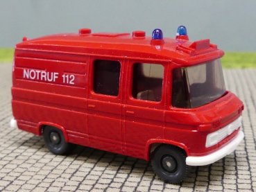 1/87 Wiking MB 508 Feuerwehr Rettungswagen RTW Notruf 112 rot 608 2 A