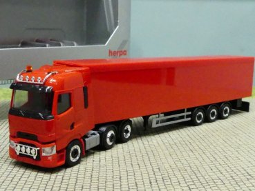 1/87 Herpa Renault T mit Rundumleuchten Schubboden SZ rot