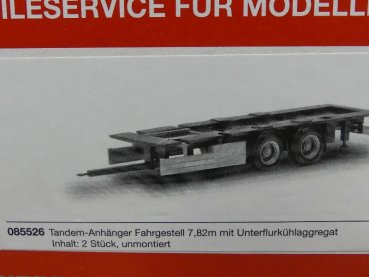 1/87 Herpa Tandem-Anhänger Fahrgestell 2 Stück 085526