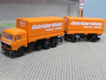 1/87 Herpa MB NG Gebrüder Weiss Österreich Wechselplanen-HZ 811294