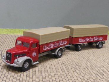 1/87 Brekina MAN F8 Frankfurter Pfanne Planen Hängerzug