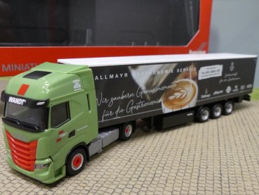 1/87 Herpa Iveco S-Way Gardinenplanen-Sattelzug Wandt / Dallmayr 316910