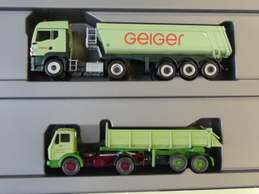 1/87 Herpa/Wiking SET 100 Jahre Geiger MAN TGS + MB 316699