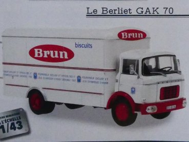 1/43 Ixo Berliet GAK 70 Brun Lieferwagen Berliet 68