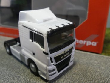 1/87 Herpa MAN TGX XL Euro 6c Zugmaschine ZM 2-Achs weiß 308366