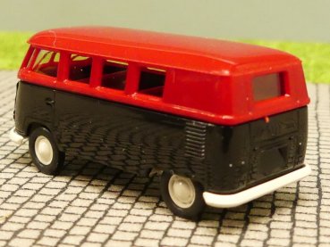 1/87 Brekina # 1118 VW T1 b Bus rubinrot/schwarz