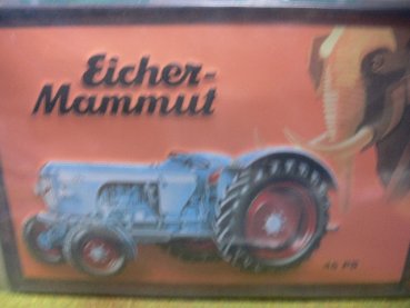Blechschild Eichen-Mammut 30 x 20 cm