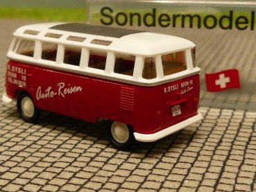 1/87 Brekina # 1829 VW T1 b Samba Dysli Reisen CH Sondermodell Schweiz