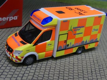 1/87 Herpa MB Sprinter `13 Fahrtec RTW Städteregion Aachen 097284