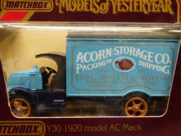 Matchbox Yesteryear Mack AC 1920 Acorn Storage Co. Y30