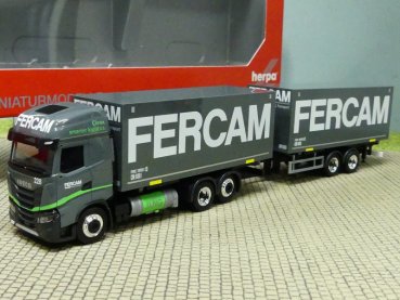 1/87 Herpa Iveco S-Way LNG Wechselkoffer-Hängerzug Fercam 314756