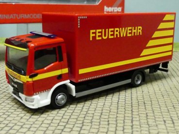 1/87 Herpa MAN TGL CC Feuerwehr Einsatzleitung Koffer-LKW Ladebordwand 096829