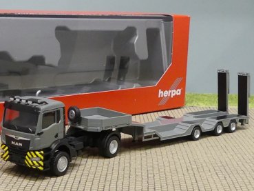 1/87 Herpa MAN TGS NN individual 4x4 Allrounder-SZ grau/gelb 316194