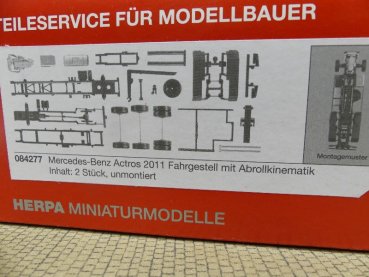 1/87 Herpa Teileservice Fahrgestell MB Actros LKW mit Abrollkinematik 084277