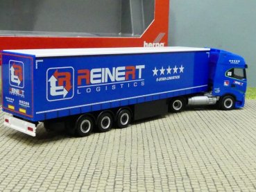 1/87 Herpa Iveco S-Way LNG Gardinenplanen-SZ Reinert Logistics 313889