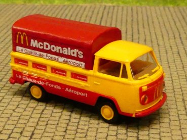 1/87 Brekina VW T2 Mc Donalds Aeroport Pritsche Plane T2#334