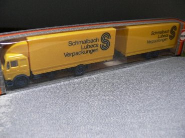 1/87 Herpa MB S 80 Schmalbach Lubeca Verpackungen Koffer-HZ 829292