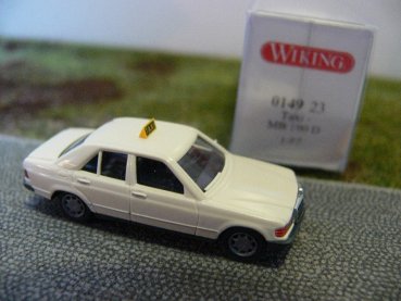 1/87 Wiking MB 190 D Taxi elfenbein 0149 23