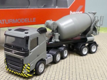 1/87 Herpa Volvo FH Flachdach 2020 Betonmischer-SZ grau/gelb 316224