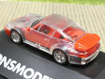 1/87 Herpa Porsche 911 turbo transparent rot Aktionsmodell Nr. 1 184892