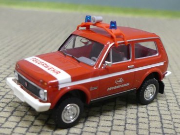 1/87 Brekina Lada Niva Feuerwehr Interflug 27237