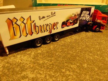 1/87 Albedo MAN F2000 Bitburger Motorshow 96 Koffer Sattelzug 296029