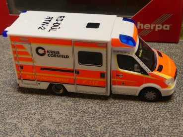 1/87 Herpa MB Sprinter Fahrtec RTW Rettungsdienst Dülmen 093675