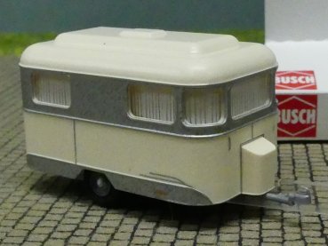 1/87 Busch Nagetusch Wohnwagen beige/silber 51703