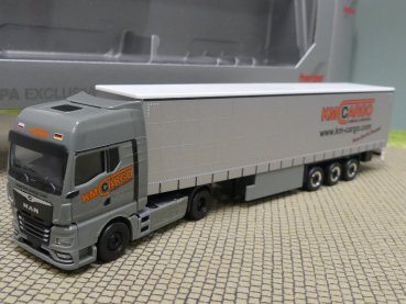 1/87 Herpa MAN TGX GX KM Cargo Gardinenplanen Sattelzug 953261