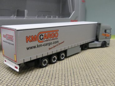 1/87 Herpa MAN TGX GX KM Cargo Gardinenplanen Sattelzug 953261