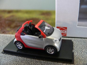 1/87 Busch Smart Cabrio 15 silber mit rot 50773