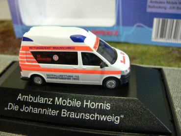 1/87 Rietze Hornis Silver Ambulanz Die Johanniter Braunschweig 53408