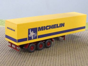 1/87 Wiking 3 achs Koffer Auflieger Michelin