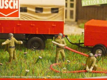 1/87 Busch Action Set Feuerwehr Mannschaft 7960