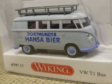 1/87 Wiking VW T1 Bus Hansa Bier 0797 43