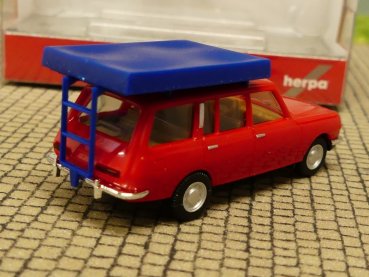 1/87 Herpa Wartburg 353 '66 Tourist mit Dachzelt rot 420549