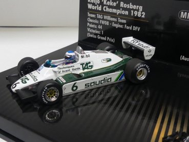 1/43 Minichamps Car Set  Williams Ford FW08 Keke Rosberg Mercedes F1 W07 1 of 333 pcs.