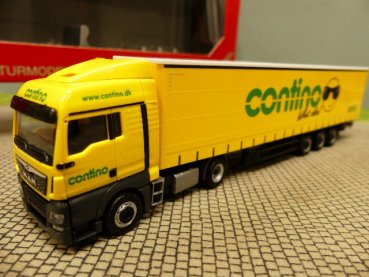 1/87 Herpa MAN TGX XLX Euro 6c Gardinenplanen-Sattelzug Contino 310901