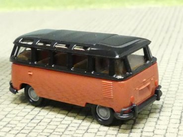 1/87 Brekina # 1788 VW T1 b Samba schwarz/siegellackrot 31824