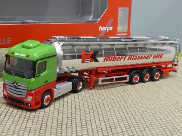 1/87 Herpa MB Actros Streamspace Jumbochromtank-SZ Hubert Klaesener 315395