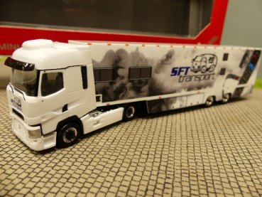 1/87 Herpa Renault T Koffer-Sattelzug SFT Transporte Partyauflieger 311243