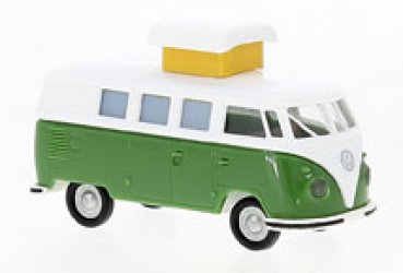 1/87 Brekina # 2257 VW T1 b Camper mit geöffnetem Hubdach 31617