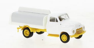 1/87 Brekina Opel Blitz mit Getränkeaufbau weiß/gelb 35340