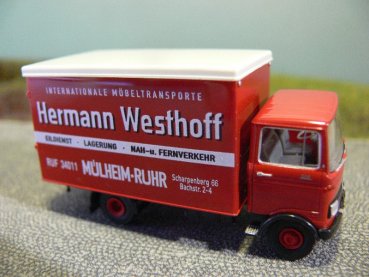 1/87 Brekina MB LP 608 Möbeltransporte Westhoff Mülheim-Ruhr 48551