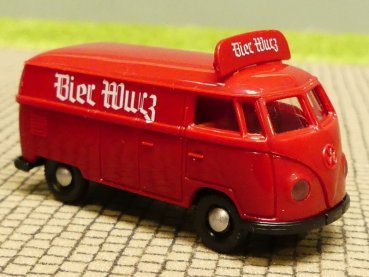 1/87 Brekina # 0213 VW T1 a Bier Wurz mit Dachschild Kasten Sondermodell