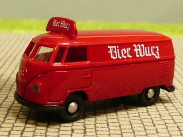 1/87 Brekina # 0213 VW T1 a Bier Wurz mit Dachschild Kasten Sondermodell