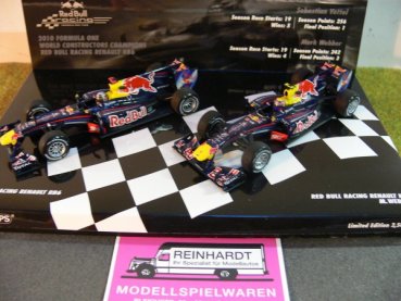 1/43 Minichamps SET Red Bull Racing Renault RB6 S.Vettel / M.Webber s. Beschre. 412100506