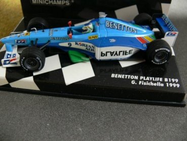 1/43 Minichamps Benetton Playlife B199 G.Fisichella 1999 #9