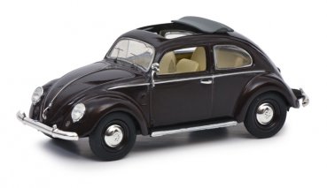 1/43 Schuco VW Brezel Käfer mit Faltdach schwarz 45 026 8400