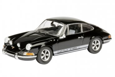 1/43 Schuco Porsche 911 S schwarz 450363500 Spiegel abgebrochen-liegt bei